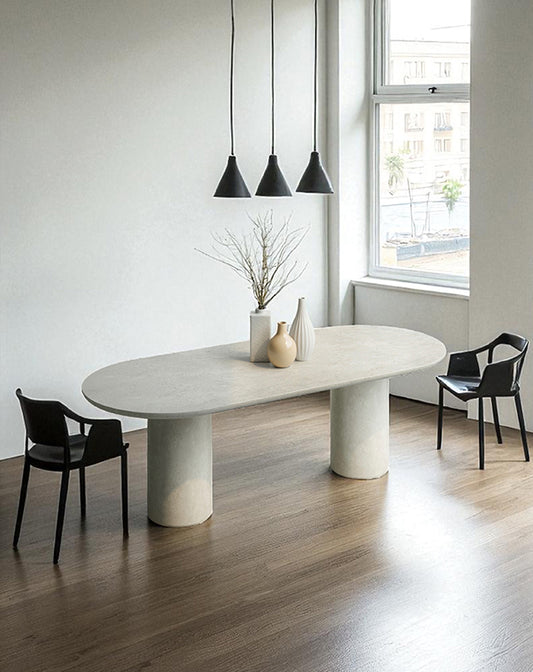 Milano Oval Dining Table (Double Pedestal)