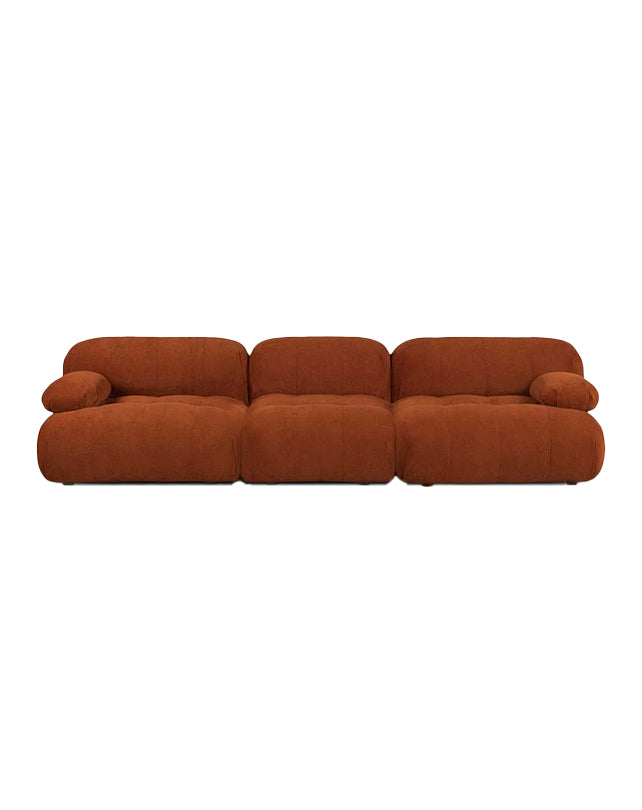 Solene 3s Sofa - Terracotta