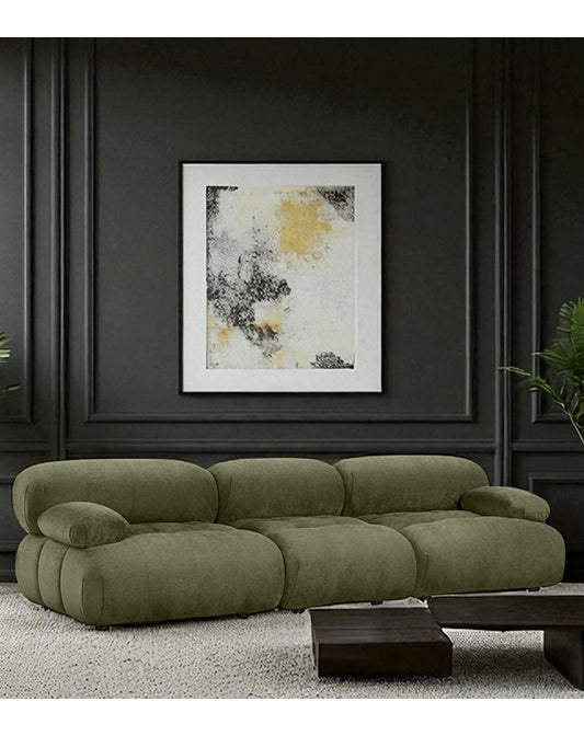 Solene 3s Sofa - Olive