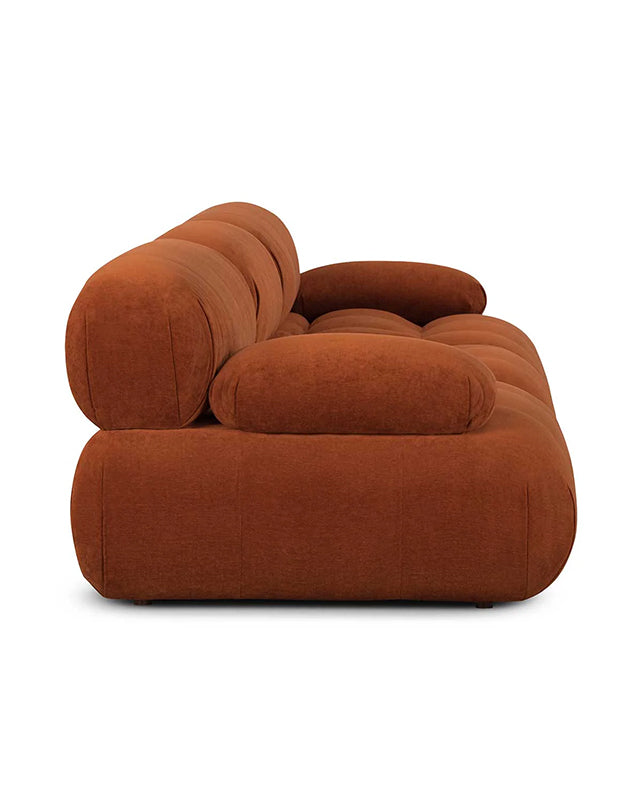 Solene 3s Sofa - Terracotta