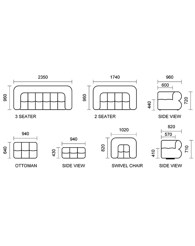 Tamara 3 Seater Sofa