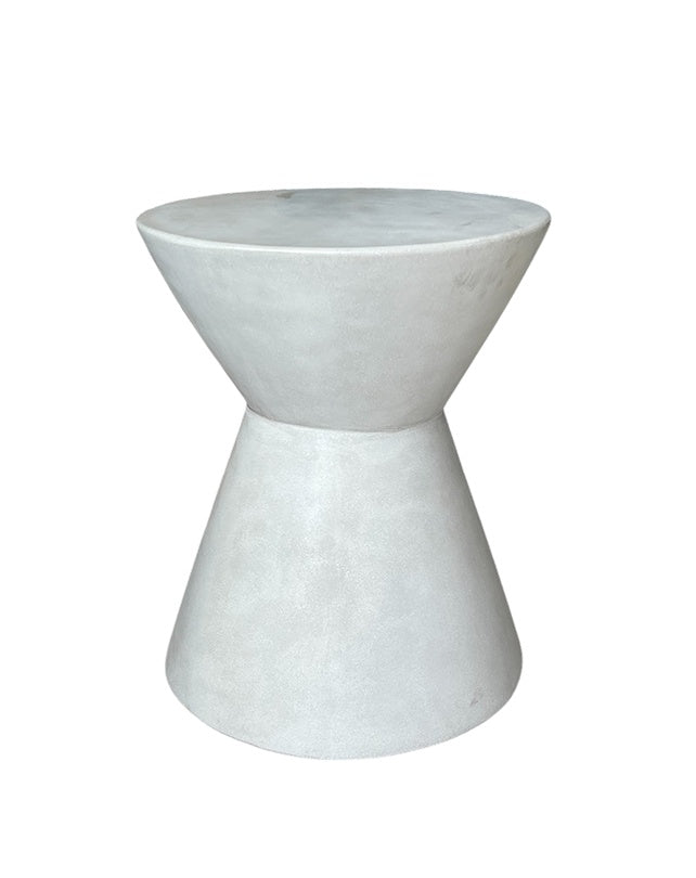 Grey Terrazzo Hourglass Stool