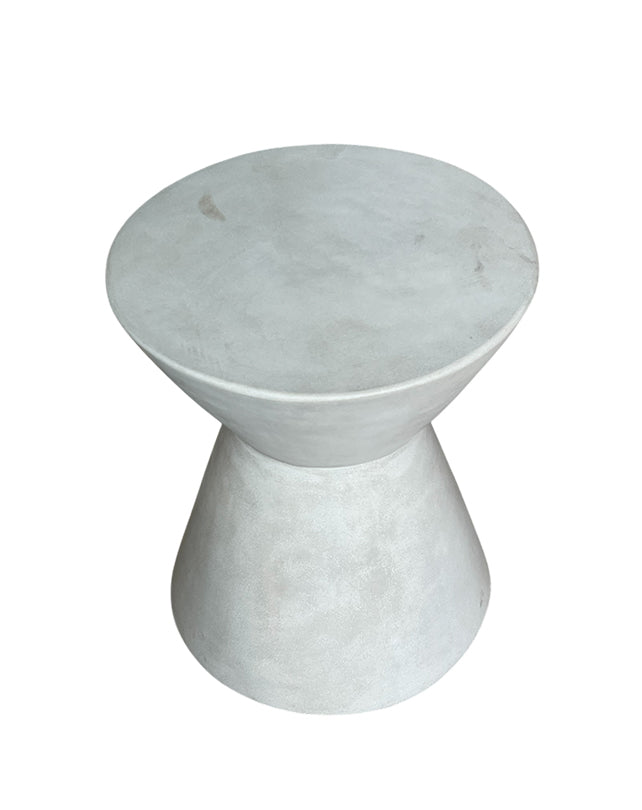 Grey Terrazzo Hourglass Stool