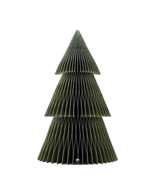 Deluxe Tree Standing Olive Green with Silver Glitter Edge