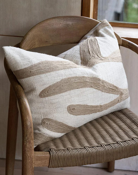 Zanth Cushion - Ivory/Natural