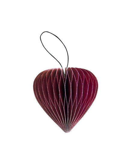 Classic Red Paper Heart Ornament with Silver Glitter Edge - Homewares - Republic Home