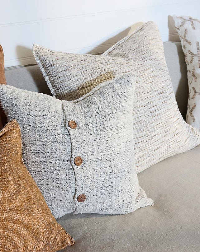 Ida Cushion - Off White/Slate - Cushion - Republic Home