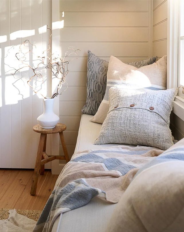 Ida Cushion - Off White/Slate - Cushion - Republic Home