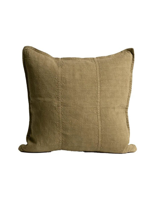 Luca Linen Cushion - Olive 60x60 - Cushion - Republic Home