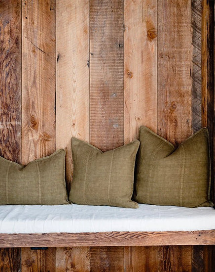 Luca Linen Cushion - Olive 60x60 - Cushion - Republic Home