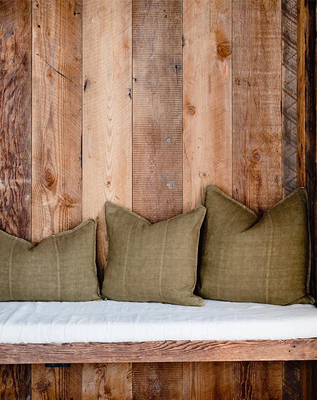 Luca Linen Cushion - Olive 60x60 - Cushion - Republic Home
