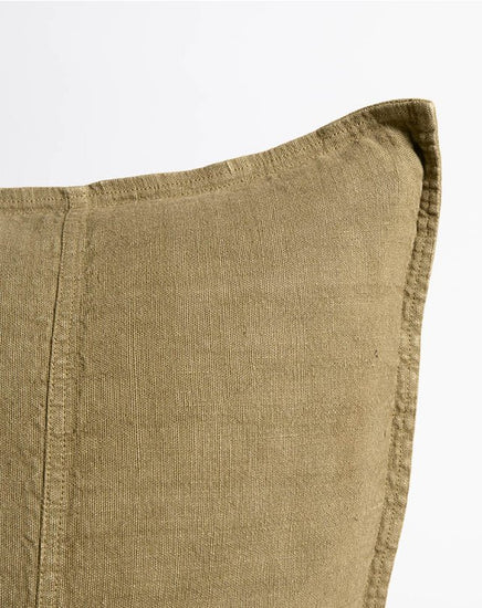 Luca Linen Cushion - Olive 60x60 - Cushion - Republic Home