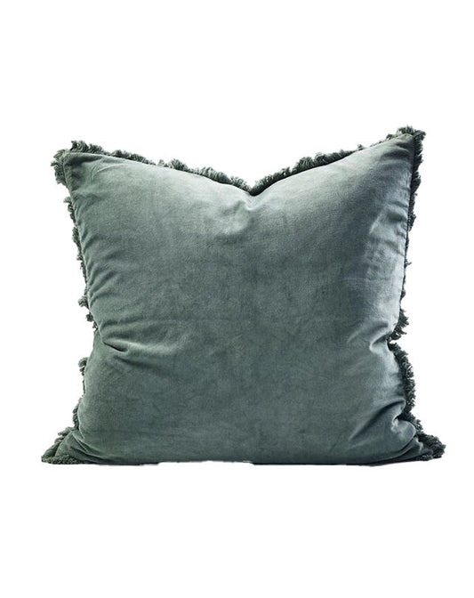 Lynette Boho Velvet Cushion - Khaki 60x60 - Cushion - Republic Home