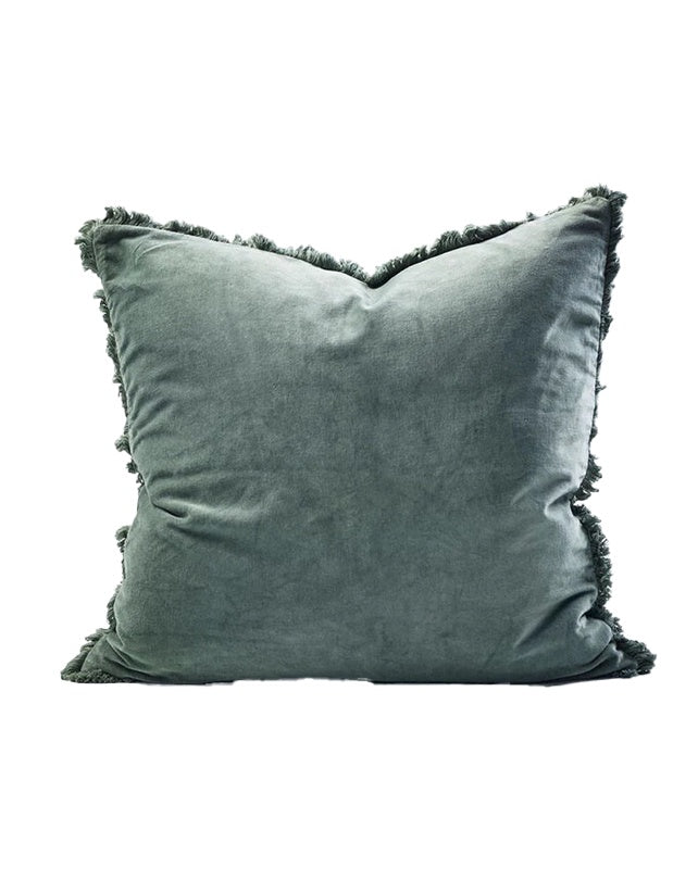 Lynette Boho Velvet Cushion - Khaki 60x60 - Cushion - Republic Home