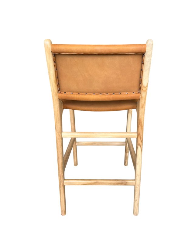 Maya Plush Counter Stool with Back - Furniture - Republic Home
