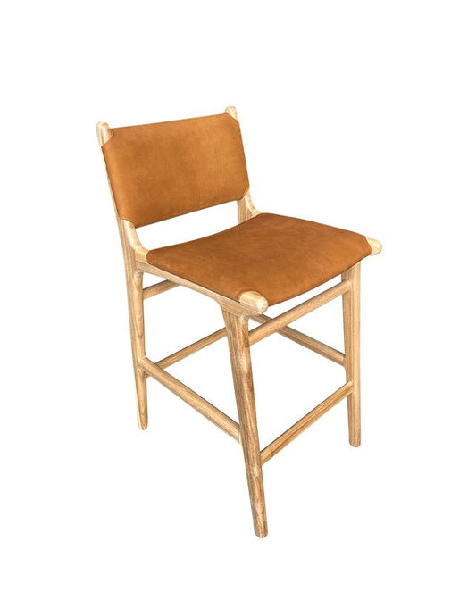 Maya Plush Counter Stool with Back - Furniture - Republic Home