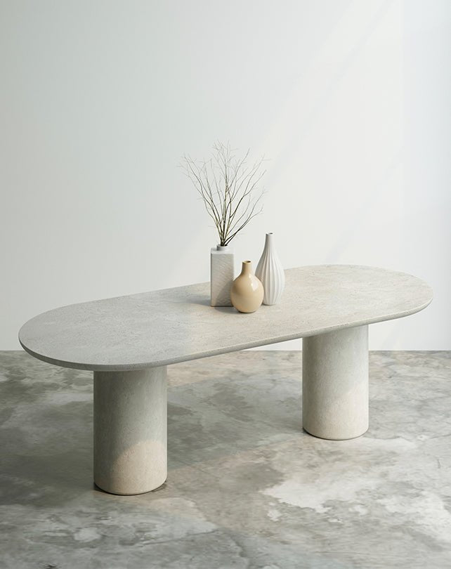 Milano Oval Dining Table (Double Pedestal) - Furniture - Republic Home