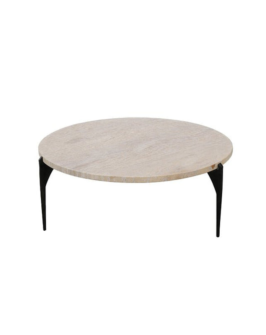 Naxos Coffee Table (Travertine) - Furniture - Republic Home