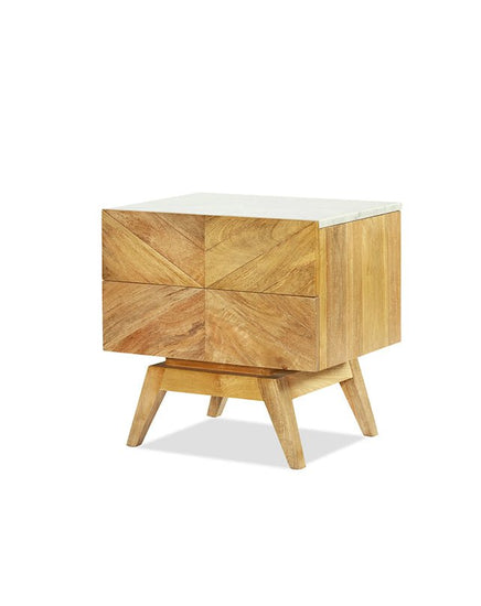Sari Bedside 2 Drw Studio Carving - Furniture - Republic Home