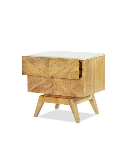Sari Bedside 2 Drw Studio Carving - Furniture - Republic Home
