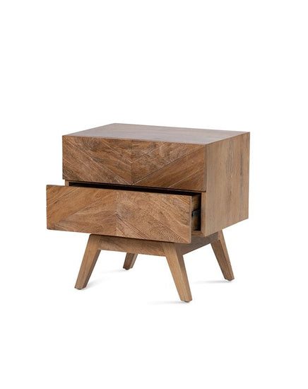 Sari Bedside 2 Drw Studio Carving - Furniture - Republic Home
