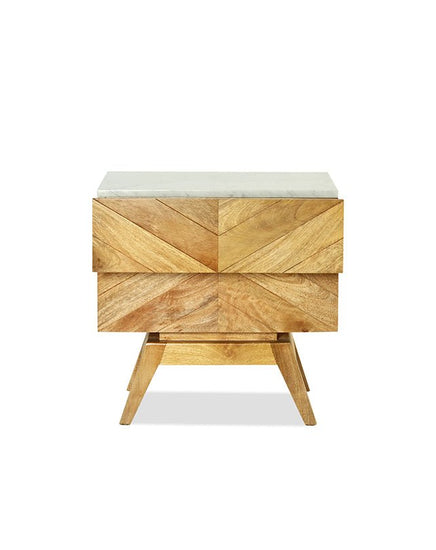 Sari Bedside 2 Drw Studio Carving - Furniture - Republic Home