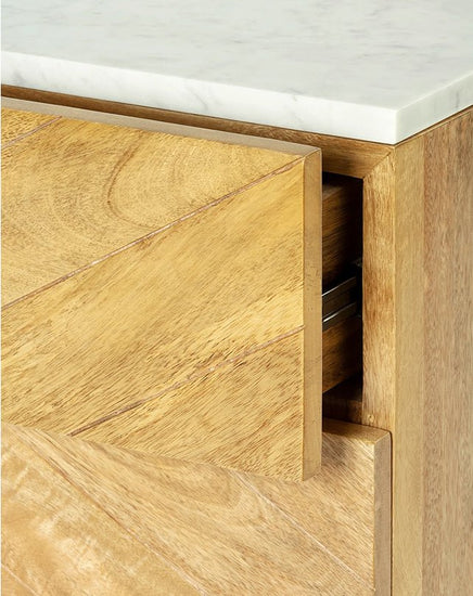 Sari Bedside 2 Drw Studio Carving - Furniture - Republic Home