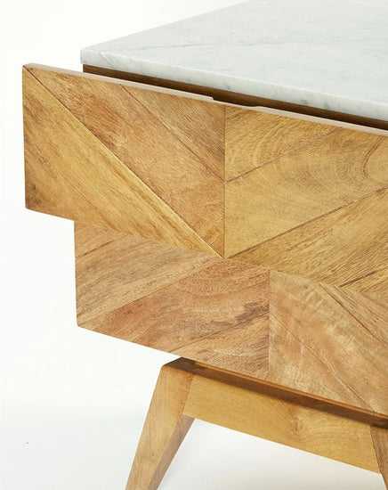 Sari Bedside 2 Drw Studio Carving - Furniture - Republic Home