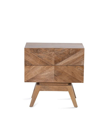 Sari Bedside 2 Drw Studio Carving - Furniture - Republic Home