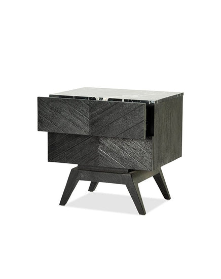 Sari Bedside 2 Drw Studio Carving - Furniture - Republic Home