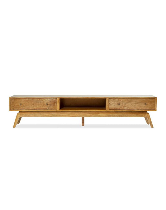 Sari Entertainment Unit Open Middle Shelf - Furniture - Republic Home