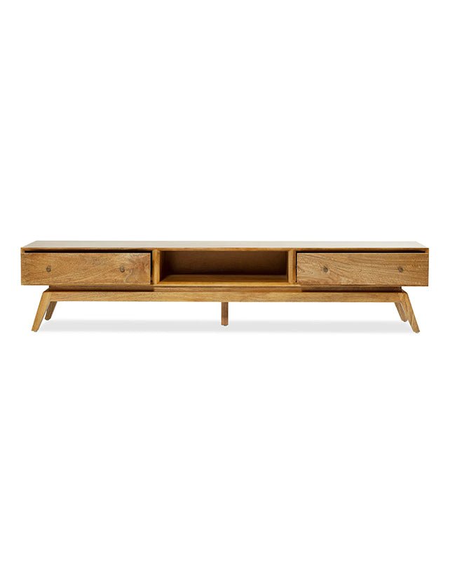 Sari Entertainment Unit Open Middle Shelf - Furniture - Republic Home
