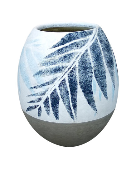 Blue Tropical Oval Vase - Republic Home - Homewares