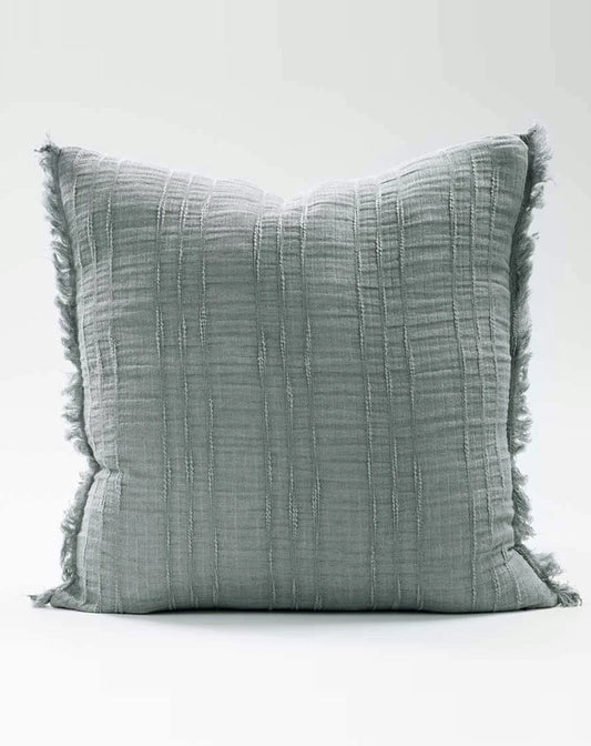 Soft Steel Linen Cushion - Steel Blue 50x50 - Republic Home - Homewares