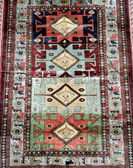 Caucasian Design Silk Rug 150x110cm - Republic Home - Rugs