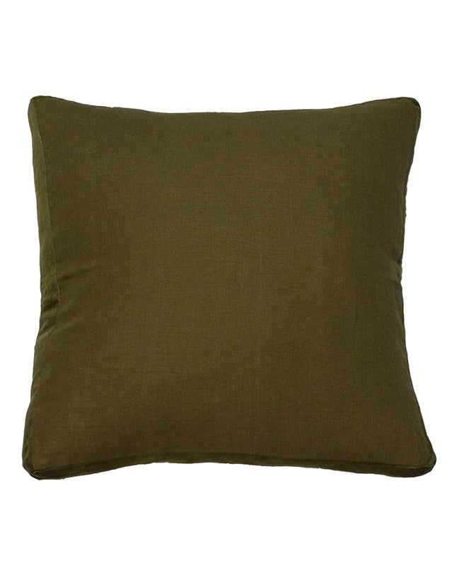 Essential Guerrilla Linen Velvet Gusset Cushion 60x60 - Republic Home - Cushion