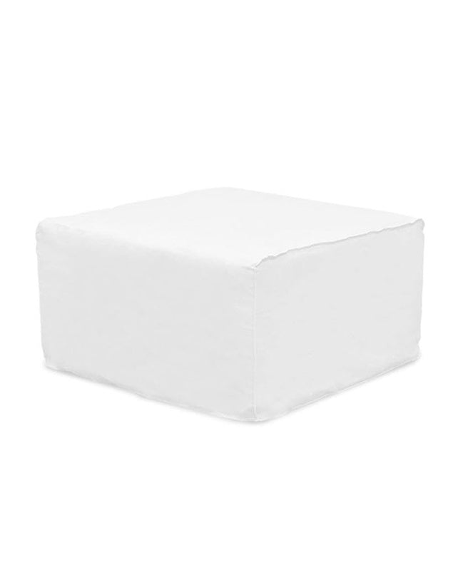 Montauk Slipcover Ottoman - White - Republic Home - Furniture