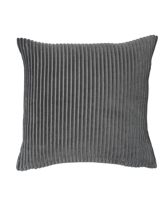 Geant Ribbed Velvet Cushion Slate 50x50 - Republic Home - Cushion