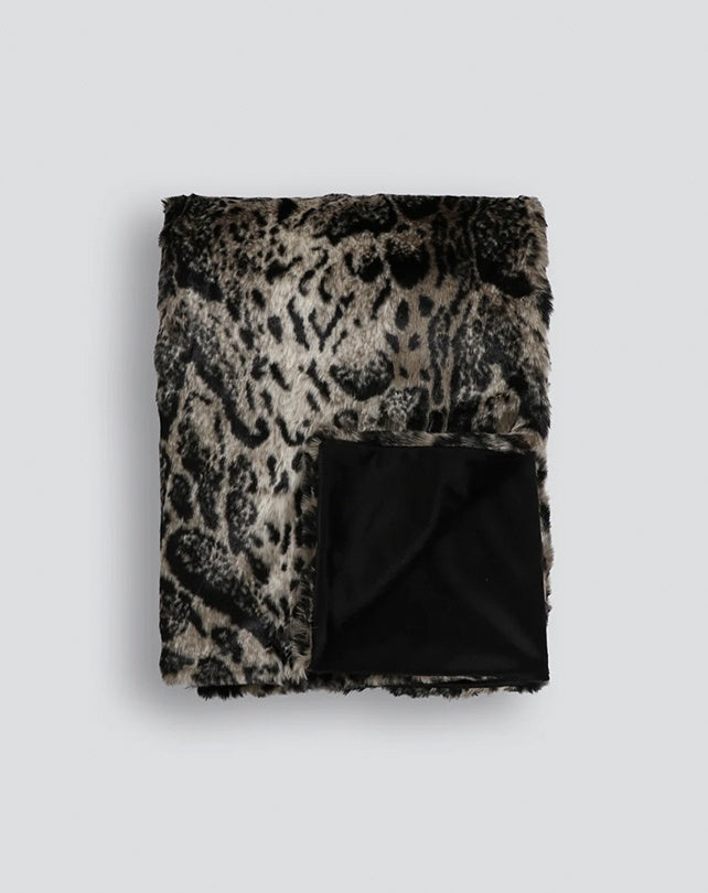 Heirloom Faux Fur Throw - African Leopard 150x180