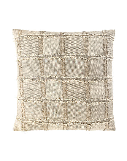 Bedu Linen Fringed Cushion Natural 60x60 - Republic Home - Cushion