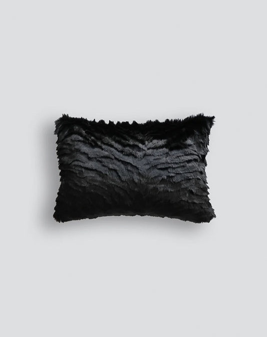 Heirloom Faux Fur Cushion - Black Tiger 30x45