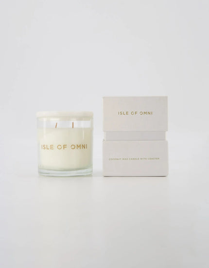 Cedar Oud & White Flower Candle — Medium IsleOfOmni