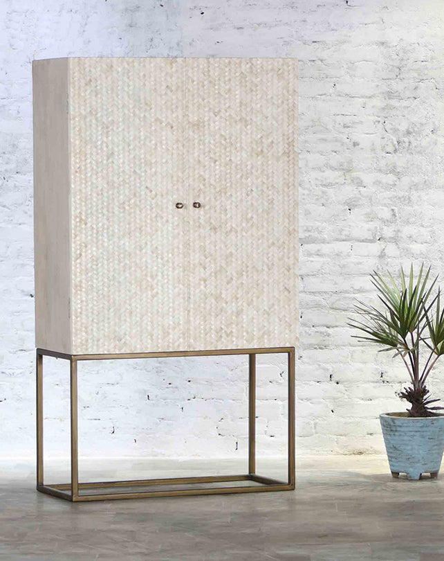 Emlyn Bone Inlay Cabinet - Republic Home - Furniture