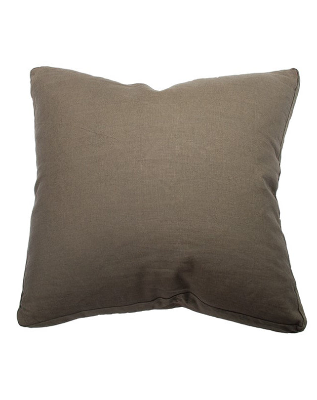 Essential Rosemary Linen Velvet Gusset Cushion 55x55 - Republic Home - Cushion