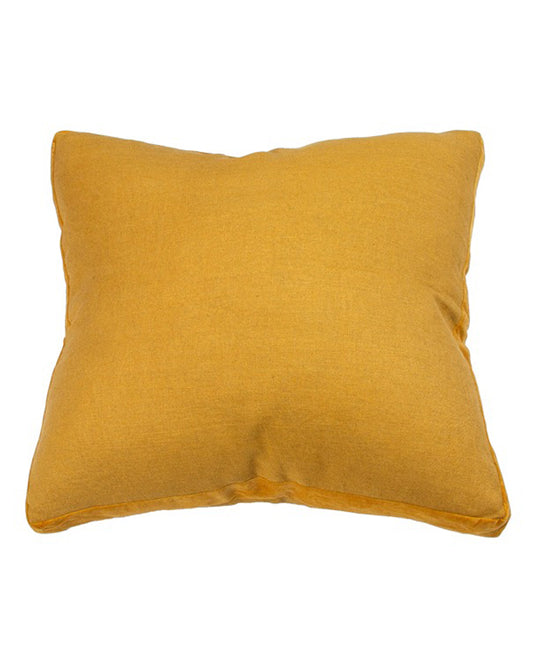 Essential Sunflower Natural Linen Velvet Gusset Cushion 60x60 - Republic Home - Cushion