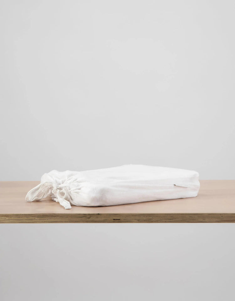 European Linen Duvet Cover Set — White IsleOfOmni