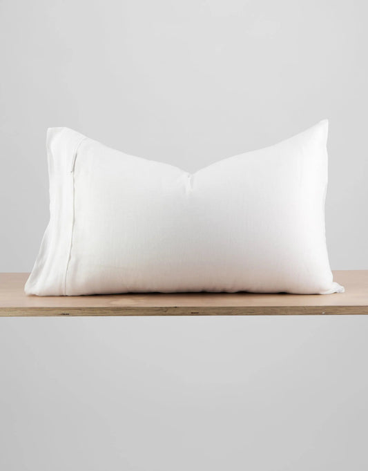 European Linen Pillowcases — White IsleOfOmni
