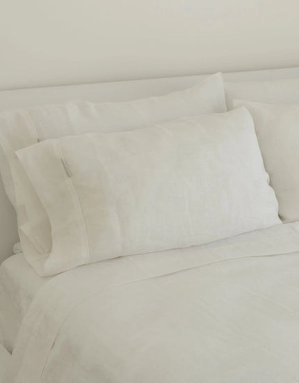 European Linen Pillowcases — White IsleOfOmni