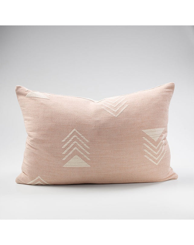 Flecha Reversible Cushion - Blush/White 40x60