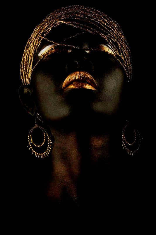 African Face Bronze Lips 110x140